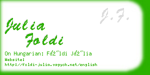 julia foldi business card